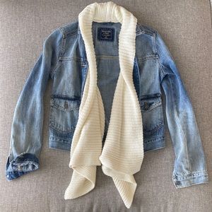 Vintage Abercrombie & Fitch Denim Jacket with built in Scarf